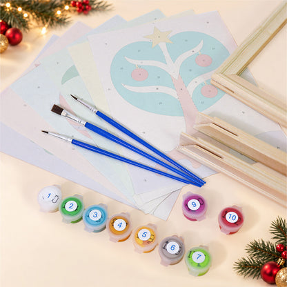 Whimsical Trees and Holiday Palm (Mini Paint by Numbers)