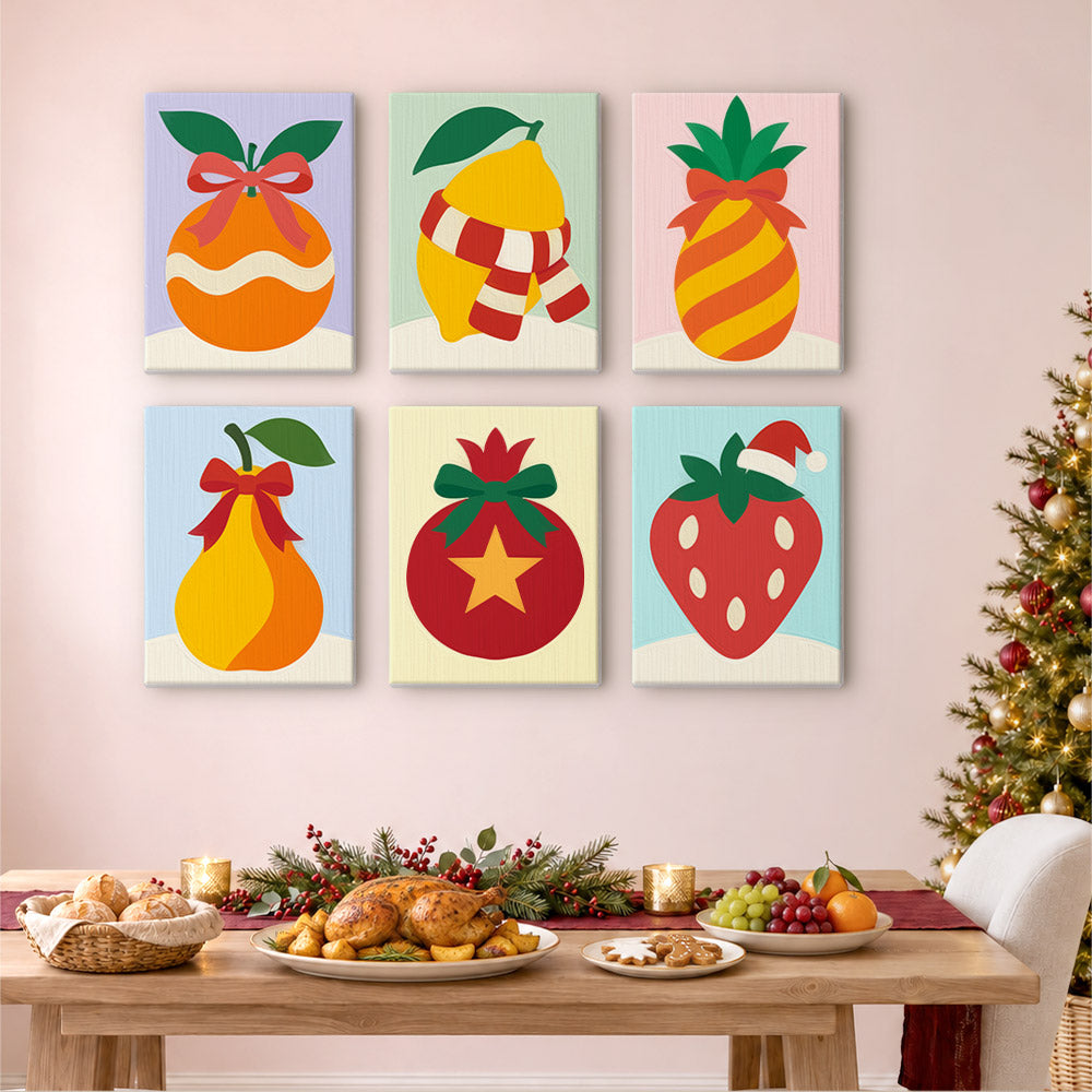 Strawberry and Striped Pineapple (Mini Paint by Numbers)