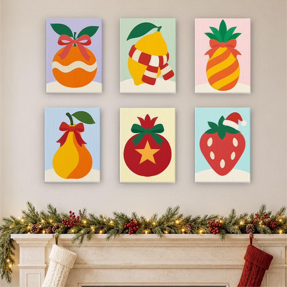 Strawberry and Striped Pineapple (Mini Paint by Numbers)