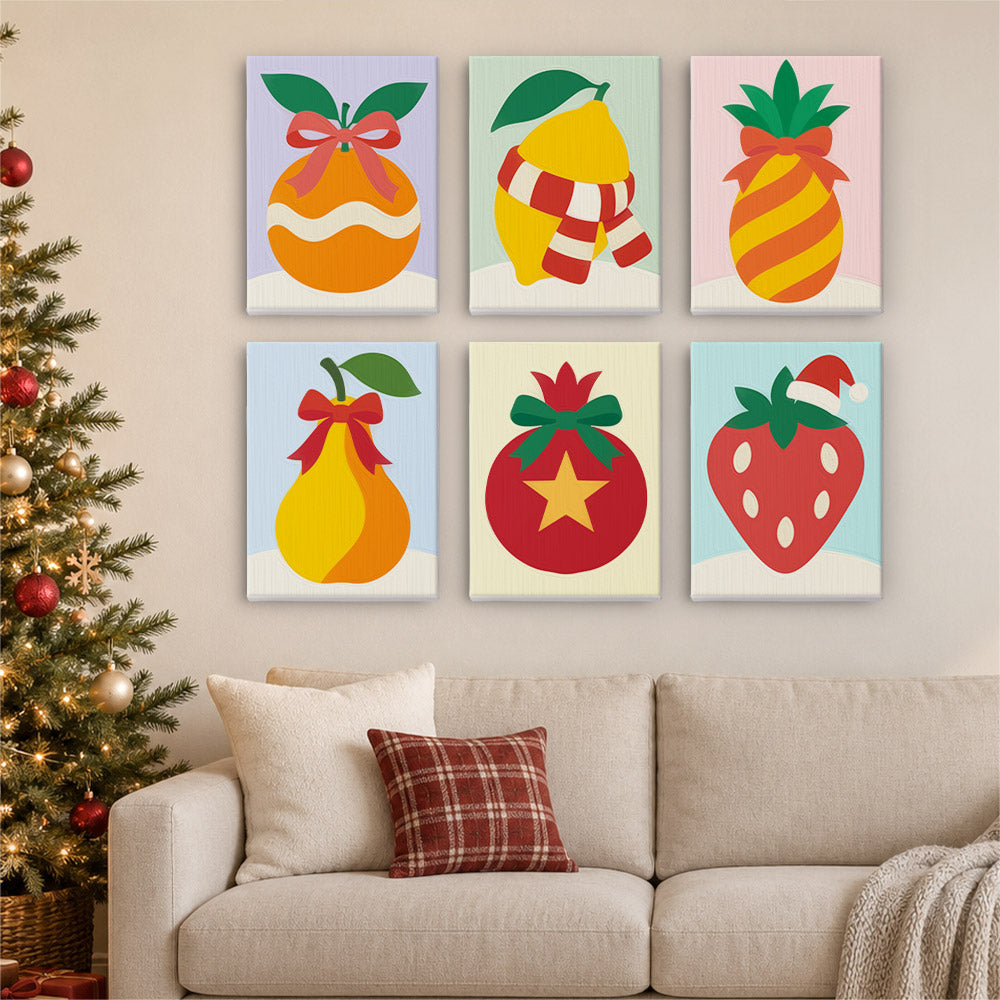Strawberry and Striped Pineapple (Mini Paint by Numbers)