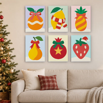 Strawberry and Striped Pineapple (Mini Paint by Numbers)