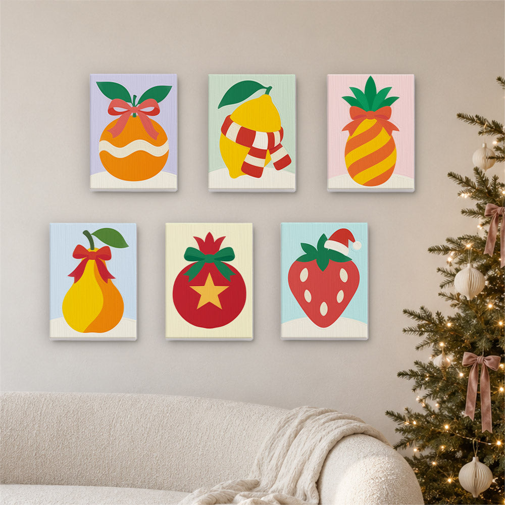 Strawberry and Striped Pineapple (Mini Paint by Numbers)