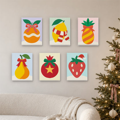 Strawberry and Striped Pineapple (Mini Paint by Numbers)