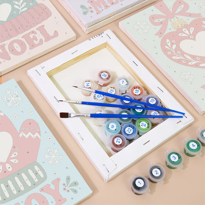 Nordic Knit Hearts and Greetings (Mini Paint by Numbers)