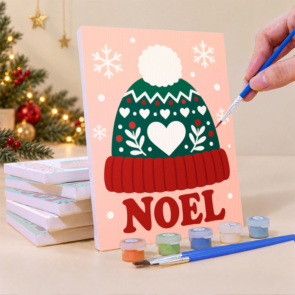 Nordic Knit Hearts and Greetings (Mini Paint by Numbers)