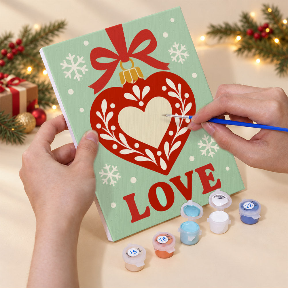 Nordic Knit Hearts and Greetings (Mini Paint by Numbers)