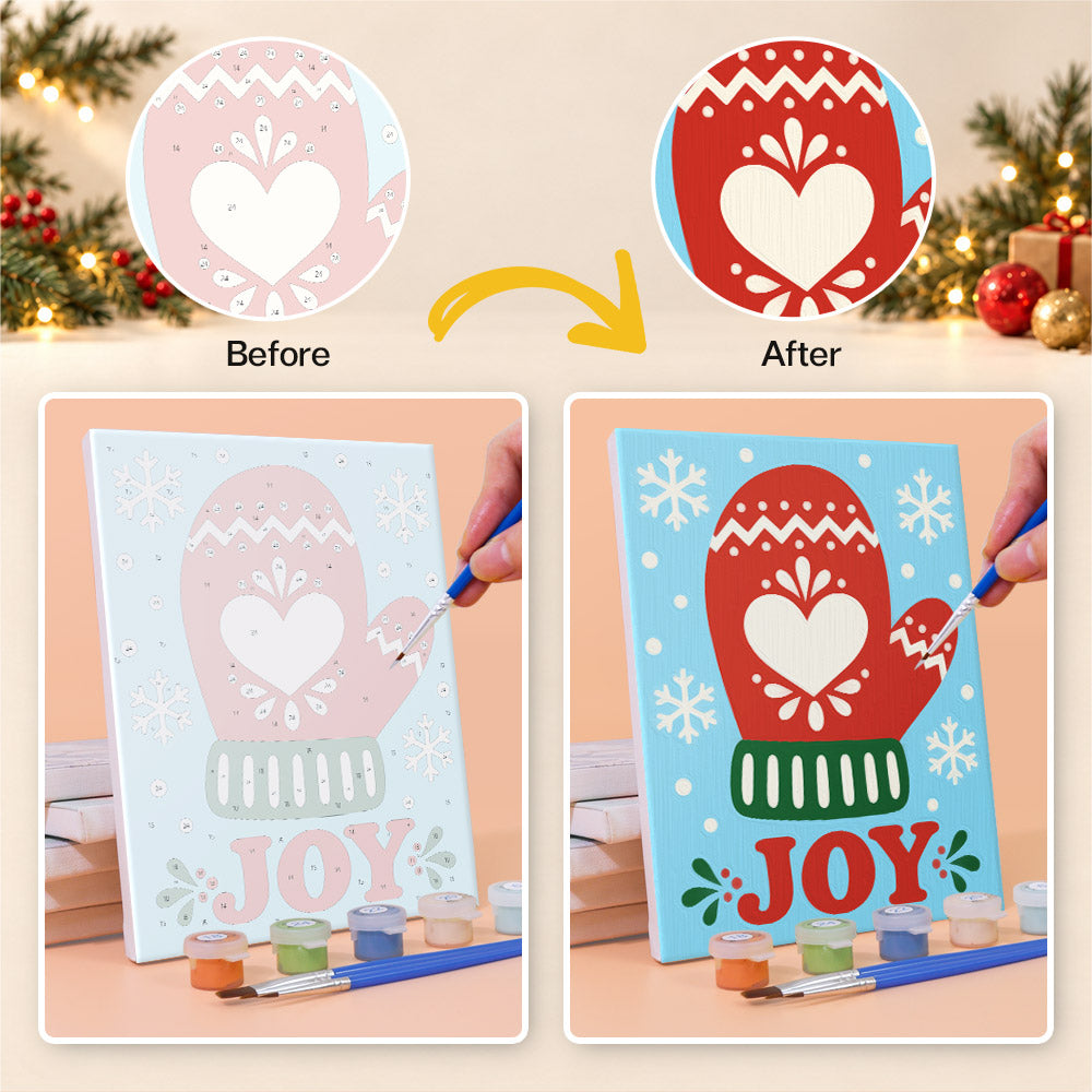 Nordic Knit Hearts and Greetings (Mini Paint by Numbers)