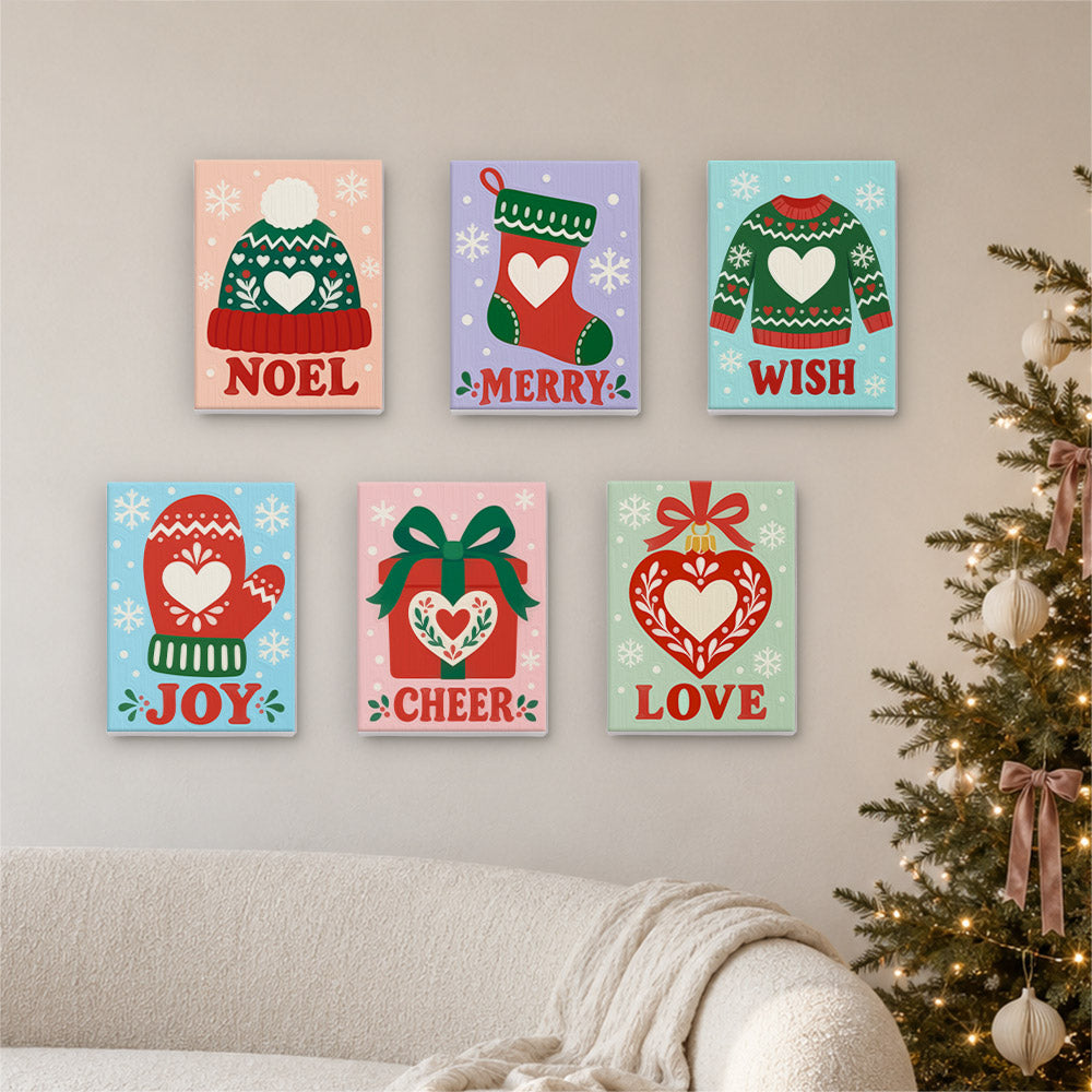 Nordic Knit Hearts and Greetings (Mini Paint by Numbers)