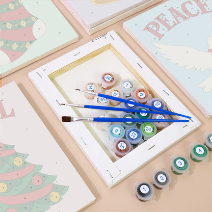 Jingle, Cheer and Peace Dove (Mini Paint by Numbers)