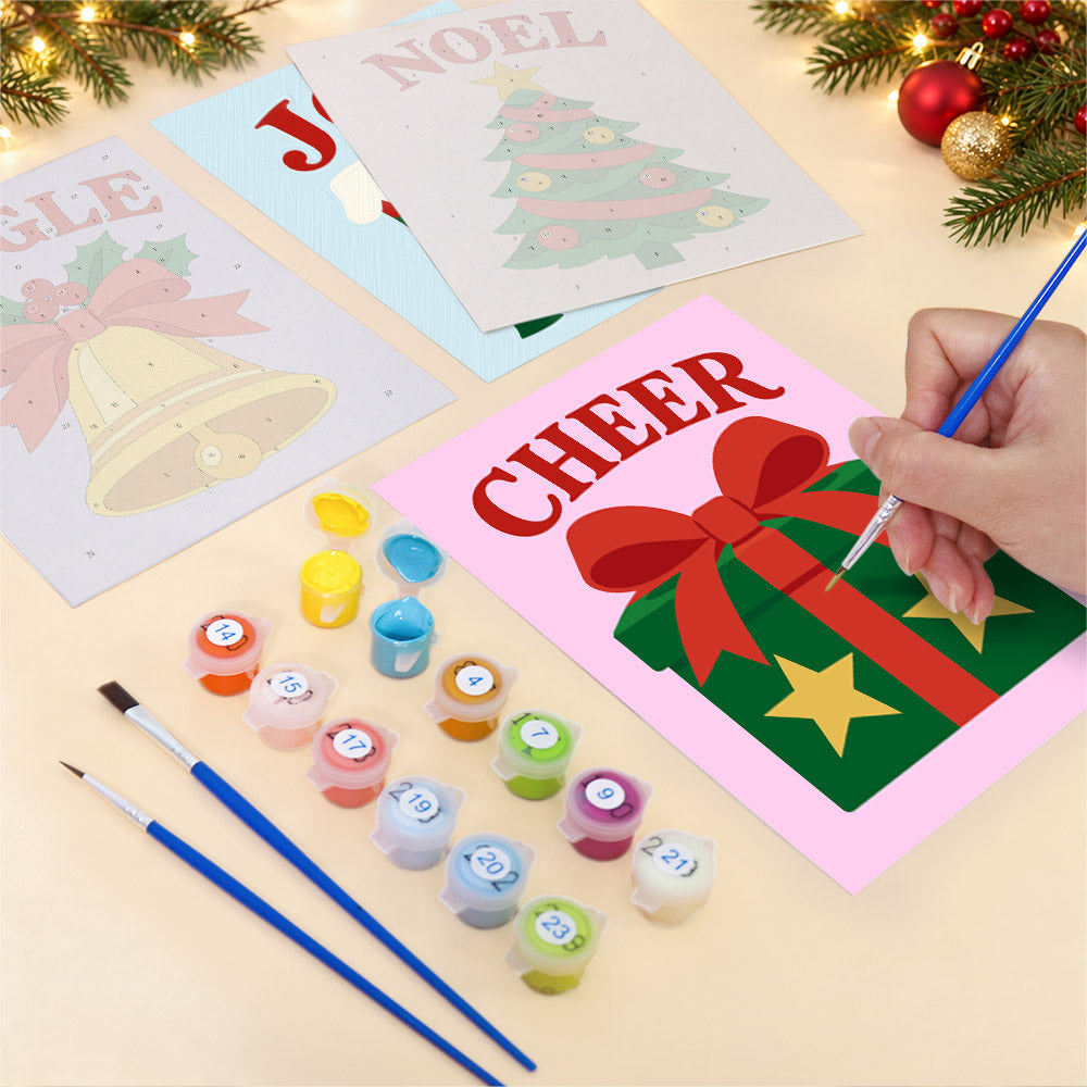 Jingle, Cheer and Peace Dove (Mini Paint by Numbers)