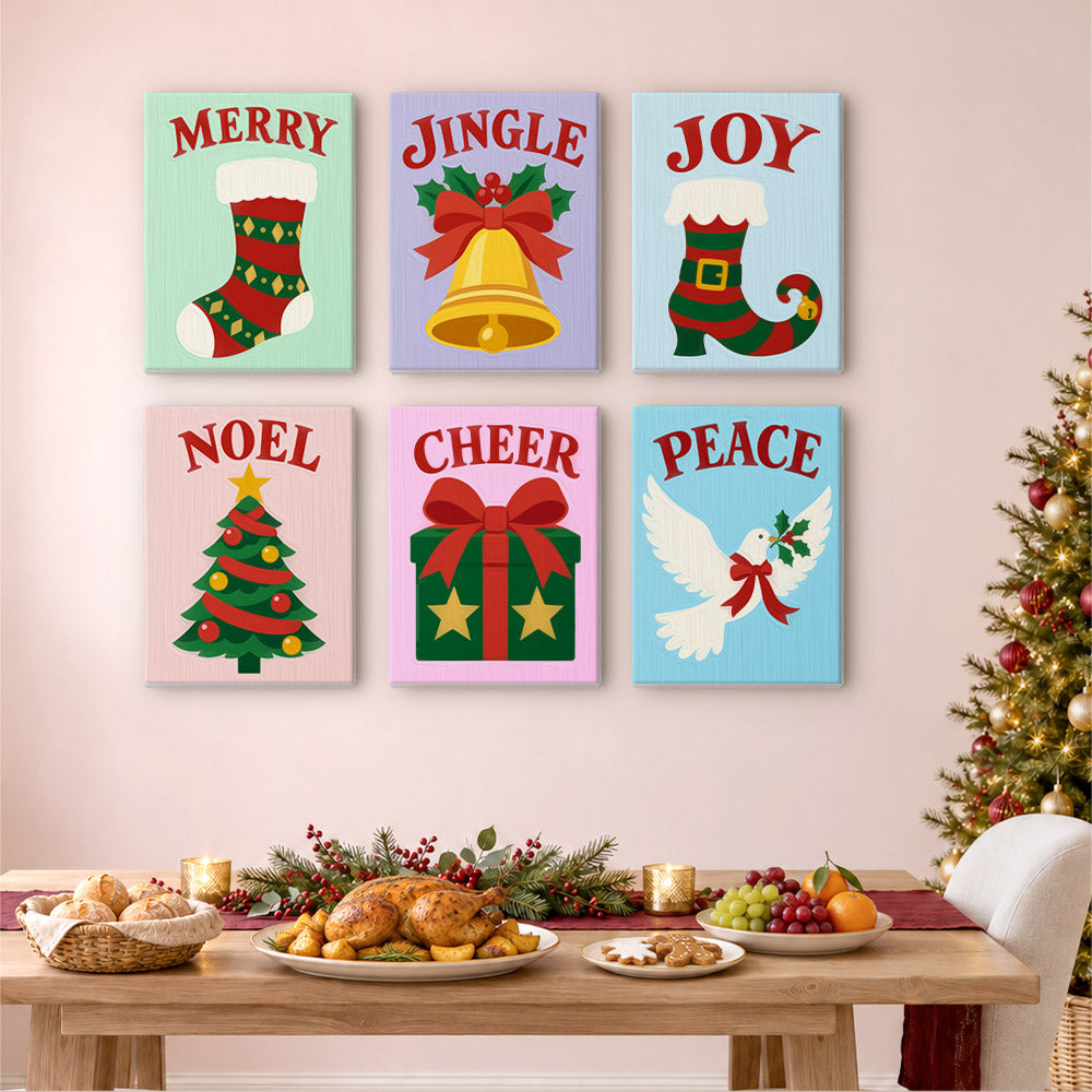 Jingle, Cheer and Peace Dove (Mini Paint by Numbers)