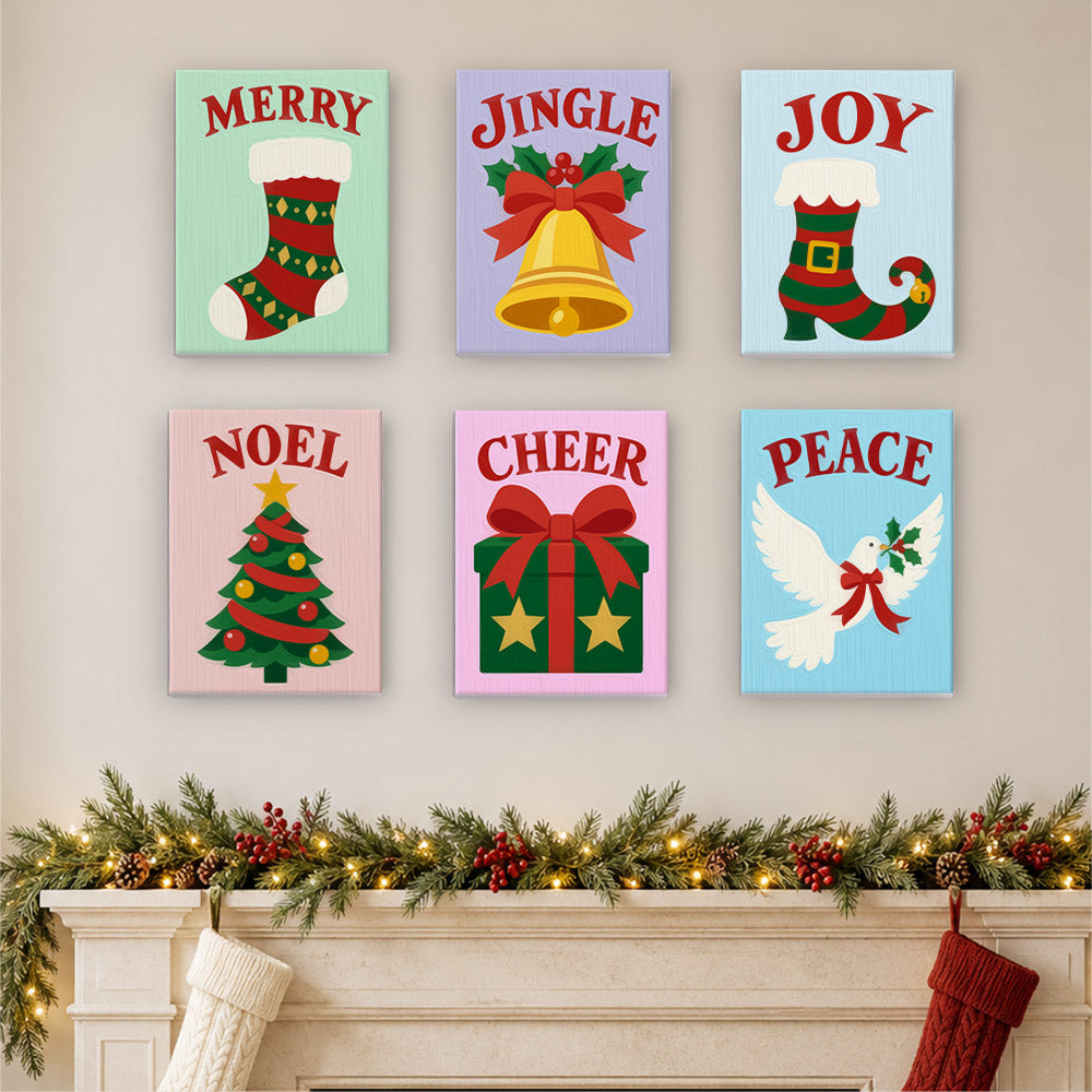 Jingle, Cheer and Peace Dove (Mini Paint by Numbers)