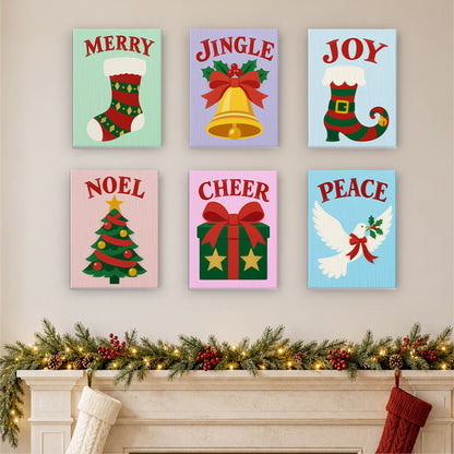 Jingle, Cheer and Peace Dove (Mini Paint by Numbers)