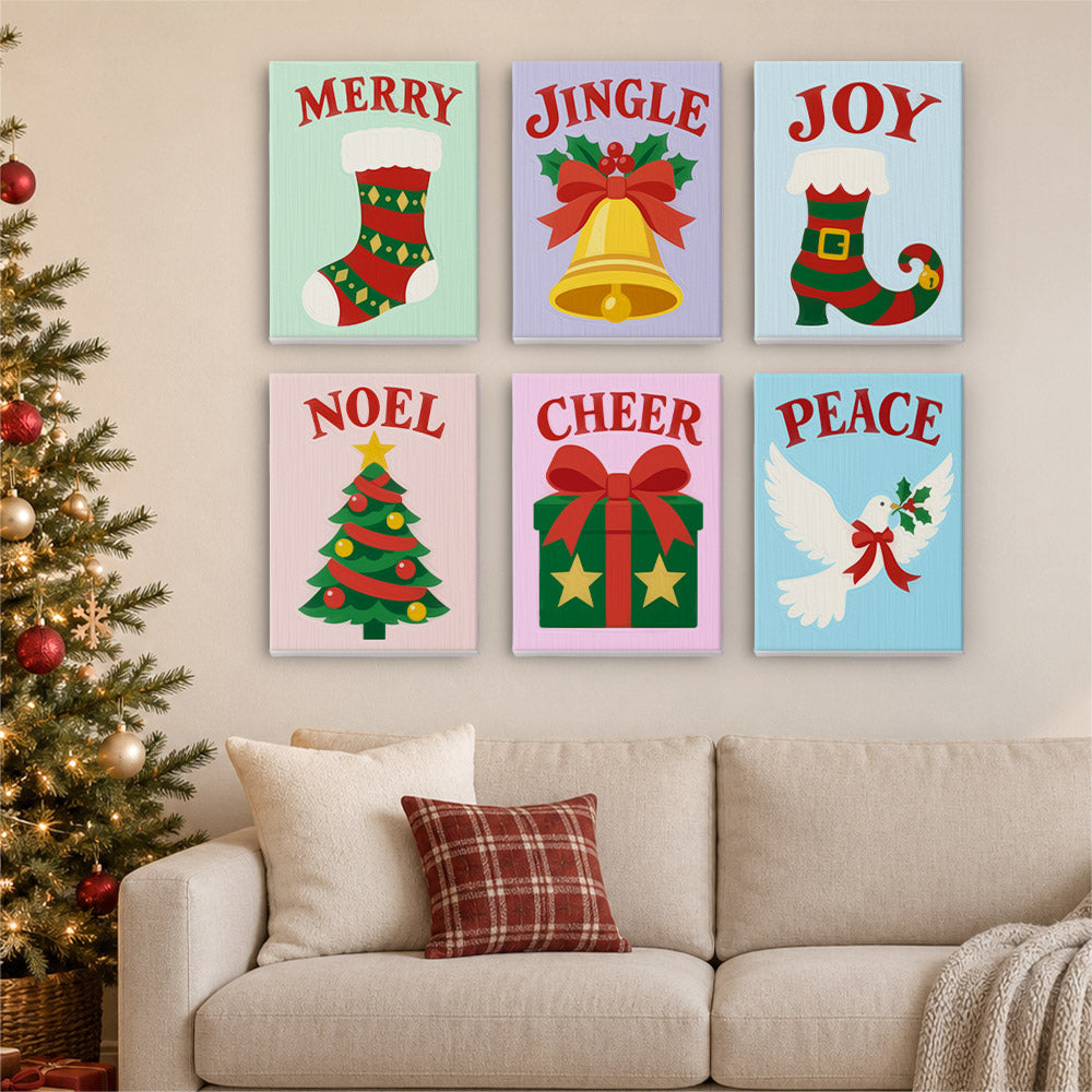 Jingle, Cheer and Peace Dove (Mini Paint by Numbers)