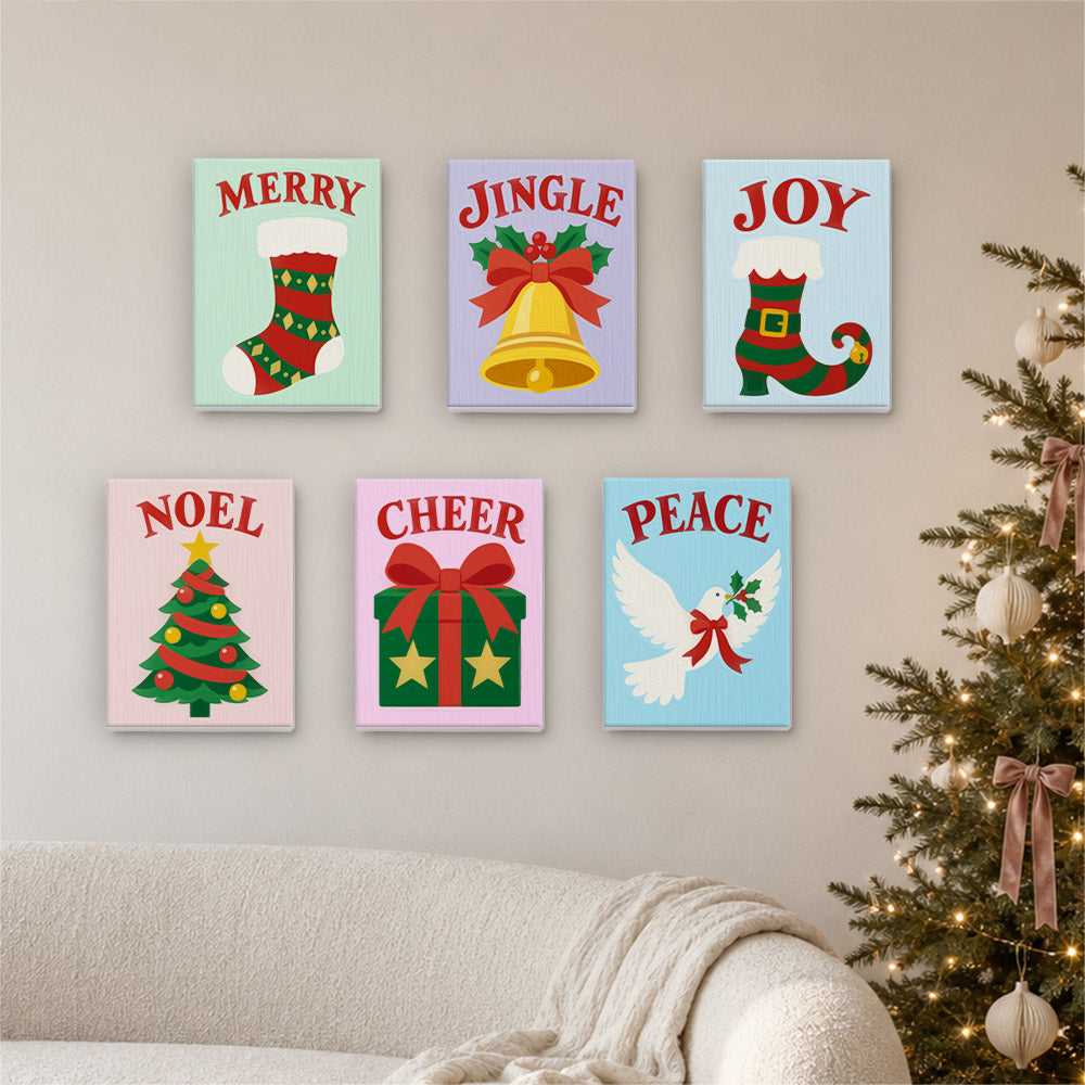 Jingle, Cheer and Peace Dove (Mini Paint by Numbers)