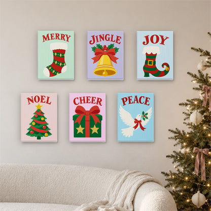 Jingle, Cheer and Peace Dove (Mini Paint by Numbers)