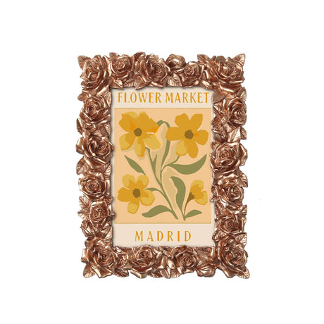 Madrid Flower Market (Mini Framed Painting)