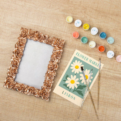 Lisbon Daisy Market (Mini Framed Painting)