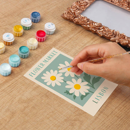 Lisbon Daisy Market (Mini Framed Painting)