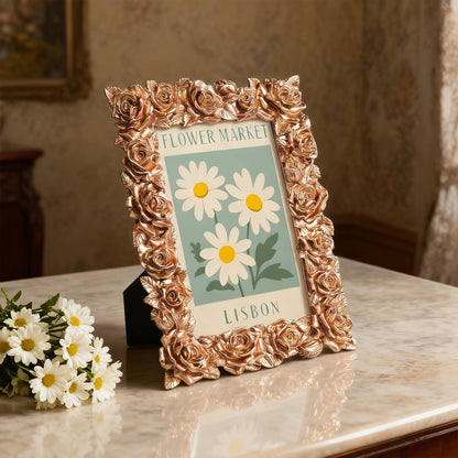 Lisbon Daisy Market (Mini Framed Painting)