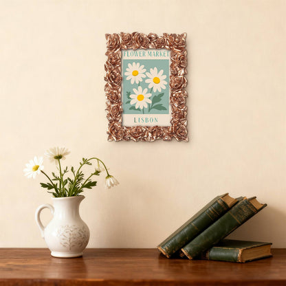 Lisbon Daisy Market (Mini Framed Painting)