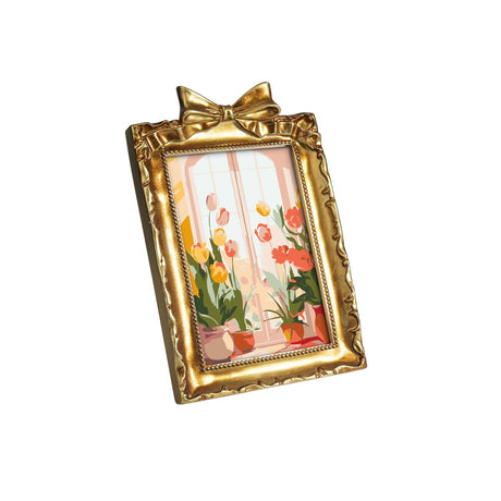 Tulips by the Window (Mini Framed Painting)