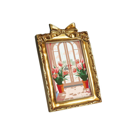 Pink Flowers by the Window (Mini Framed Painting)