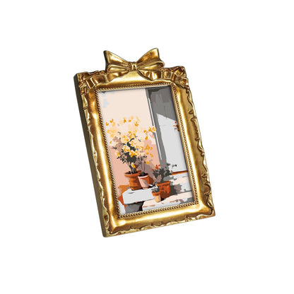 Yellow Flowers by the Window (Mini Framed Painting)