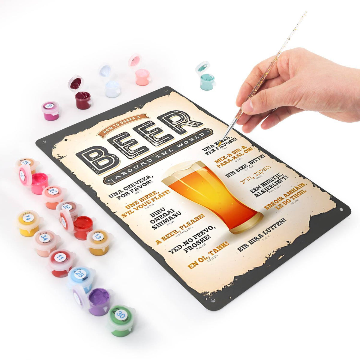 Vintage Beer Guide (Paint by Numbers Tin Sign)