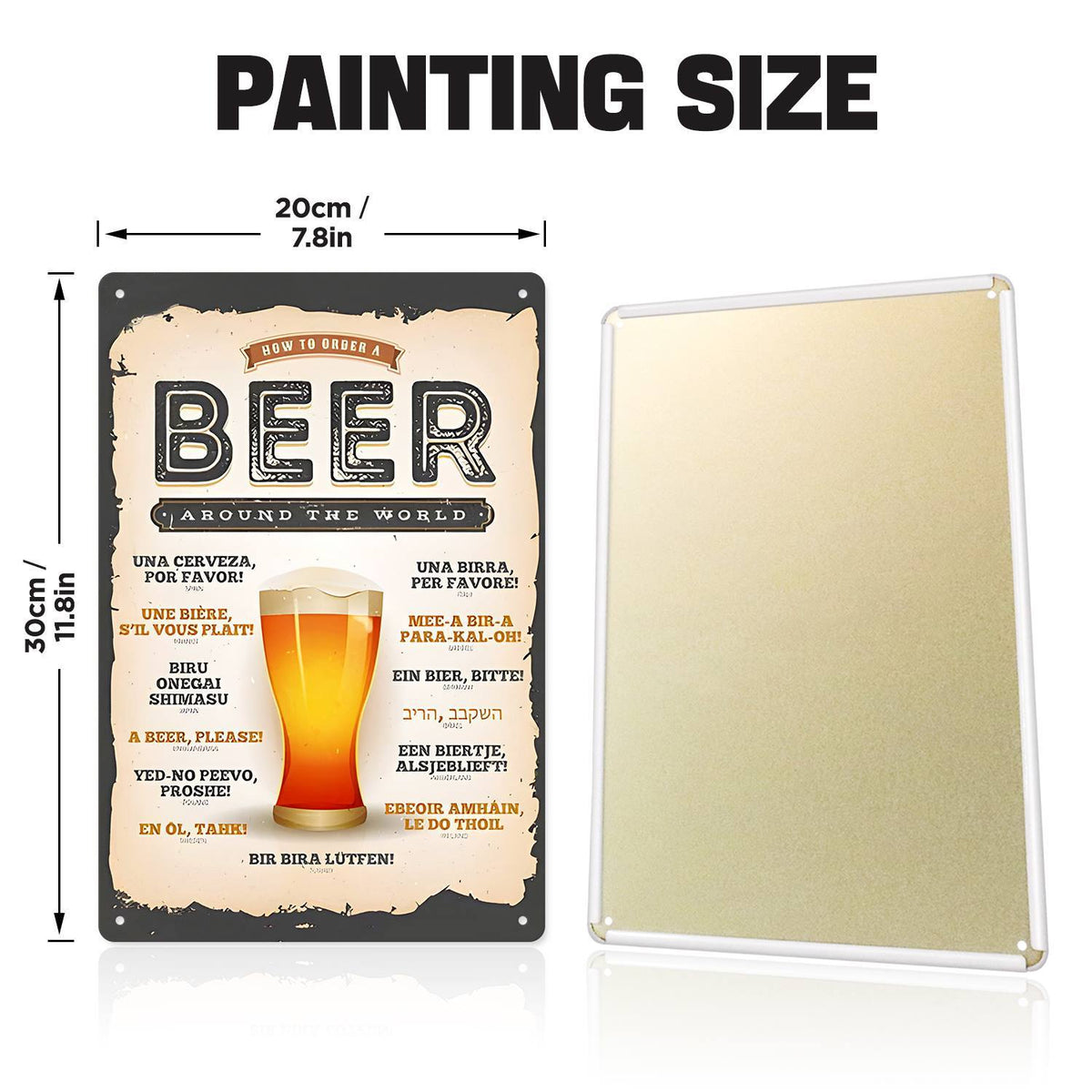 Vintage Beer Guide (Paint by Numbers Tin Sign)