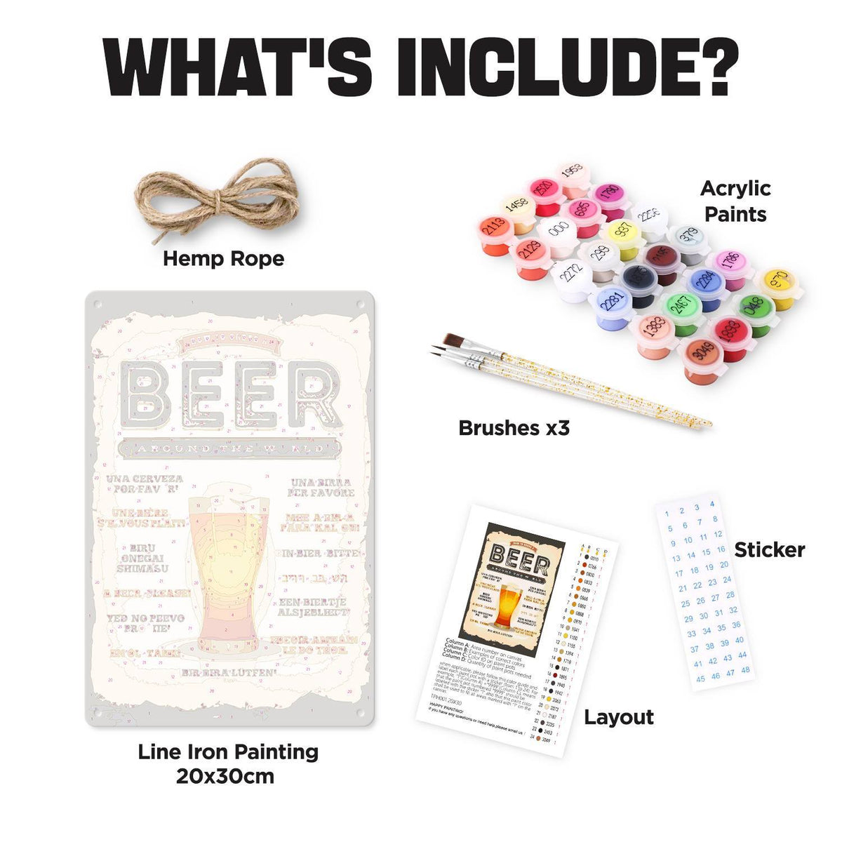 Vintage Beer Guide (Paint by Numbers Tin Sign)