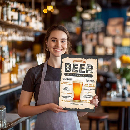 Vintage Beer Guide (Paint by Numbers Tin Sign)