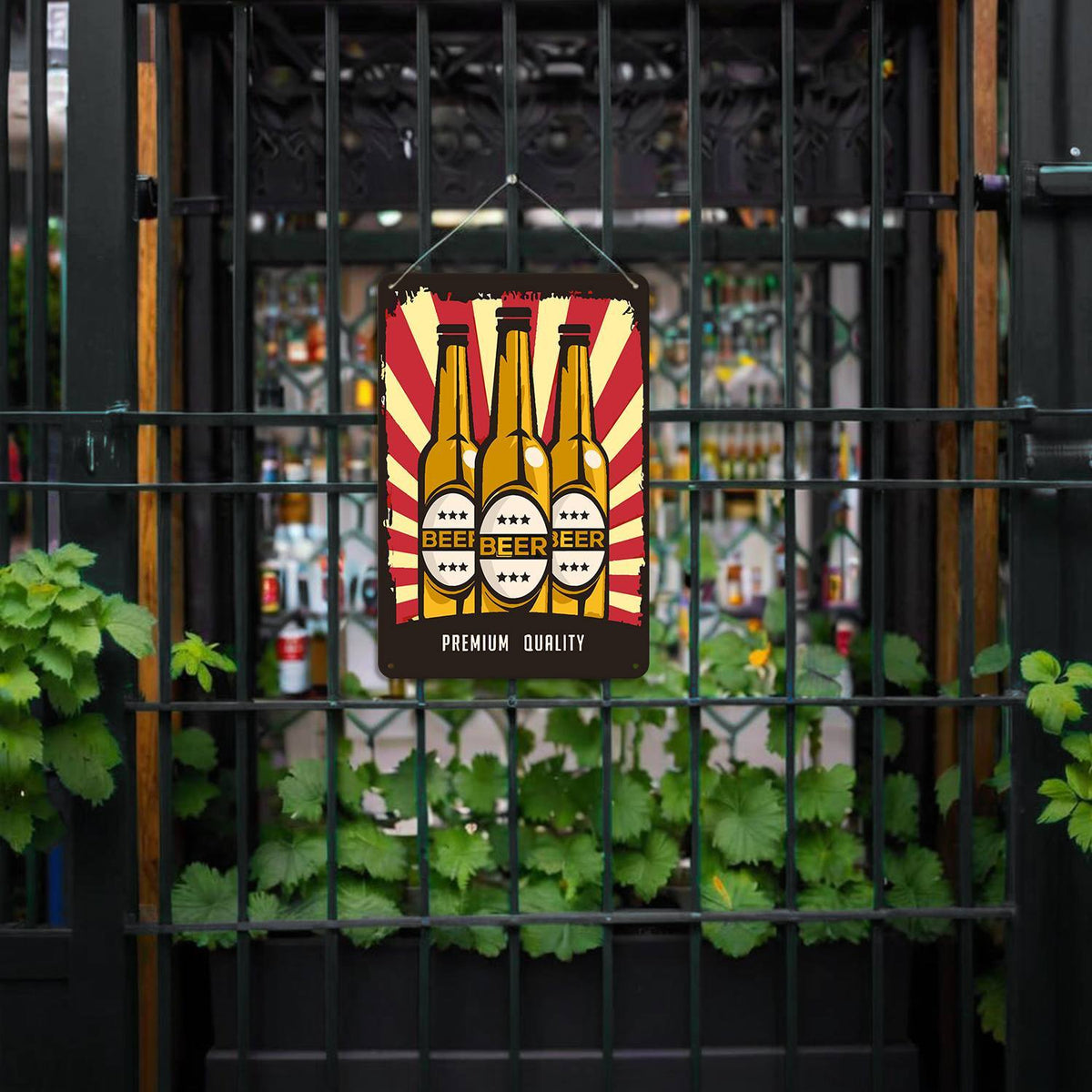 Three Beer Bottles (Paint by Numbers Tin Sign)