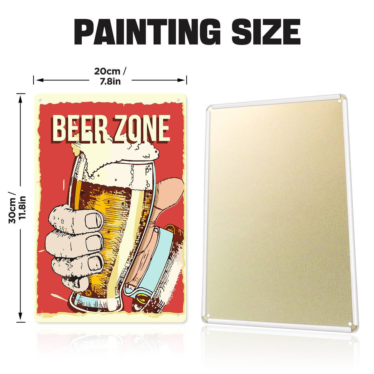 Beer Zone Toast (Paint by Numbers Tin Sign)