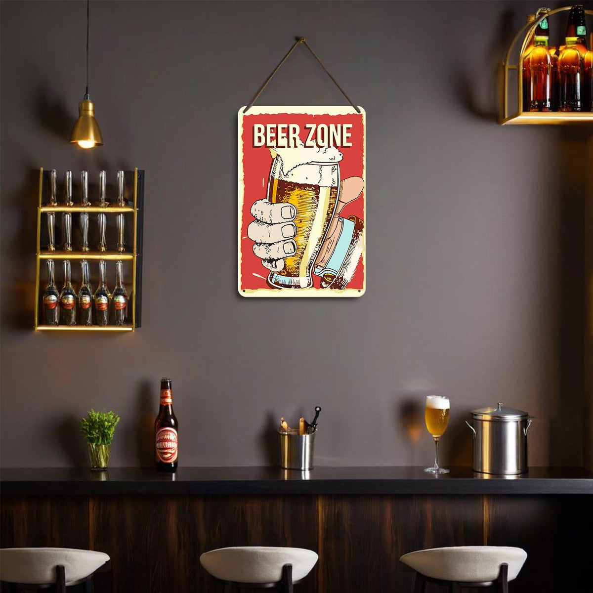 Beer Zone Toast (Paint by Numbers Tin Sign)