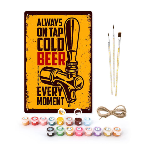 Always on Tap (Paint by Numbers Tin Sign)