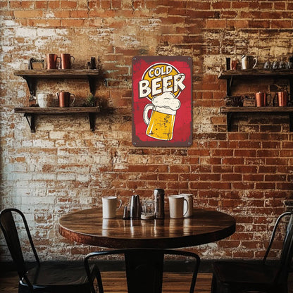 Cold Beer Mug (Paint by Numbers Tin Sign)