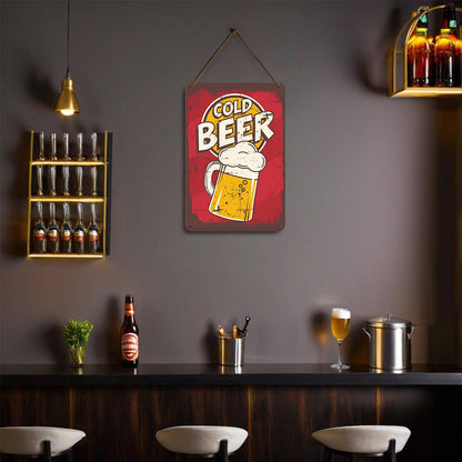 Cold Beer Mug (Paint by Numbers Tin Sign)