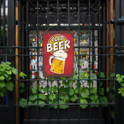 Cold Beer Mug (Paint by Numbers Tin Sign)