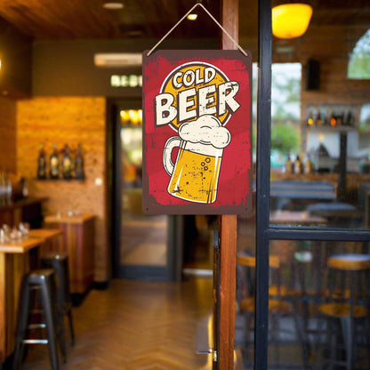 Cold Beer Mug (Paint by Numbers Tin Sign)