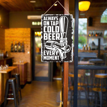 Cold Beer on Black (Paint by Numbers Tin Sign)
