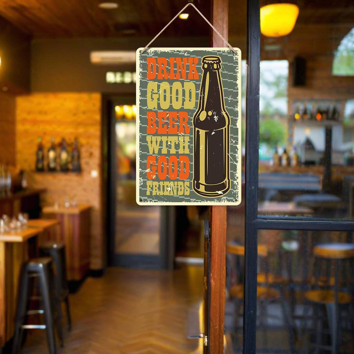 Good Beer with Good Friends (Paint by Numbers Tin Sign)