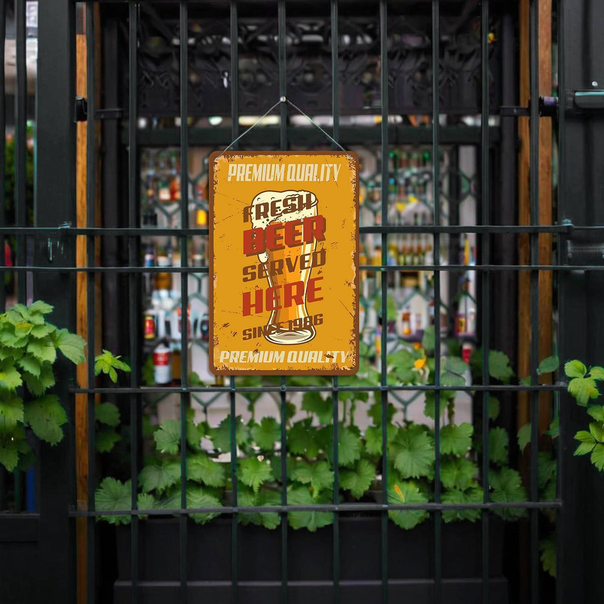Fresh Beer Served Here (Paint by Numbers Tin Sign)