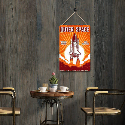 Outer Space Rocket (Paint by Numbers Tin Sign)