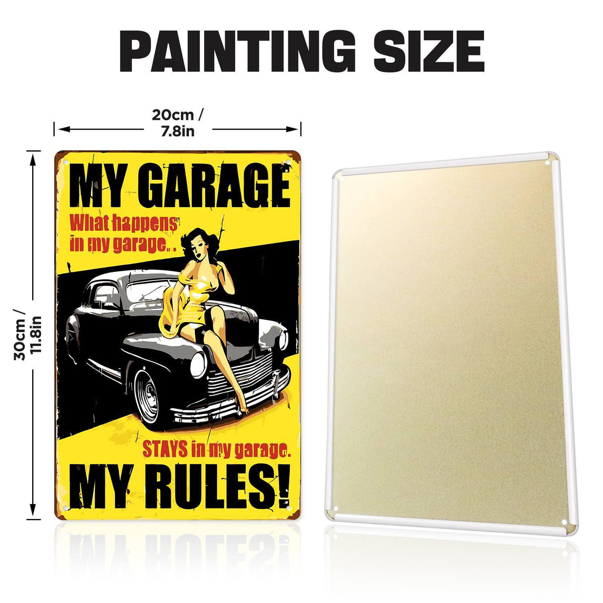 My Garage My Rules (Paint by Numbers Tin Sign)