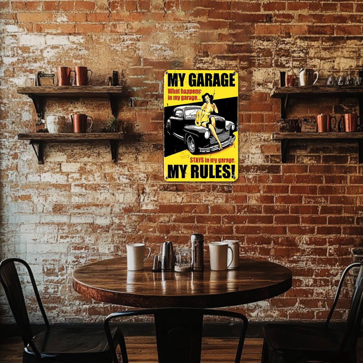 My Garage My Rules (Paint by Numbers Tin Sign)