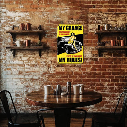 My Garage My Rules (Paint by Numbers Tin Sign)