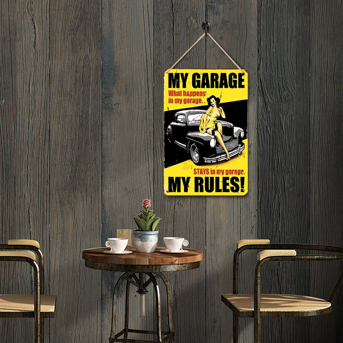 My Garage My Rules (Paint by Numbers Tin Sign)