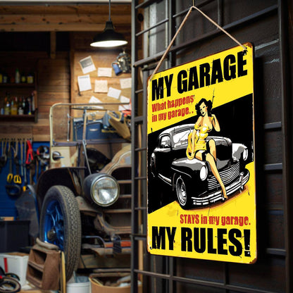 My Garage My Rules (Paint by Numbers Tin Sign)