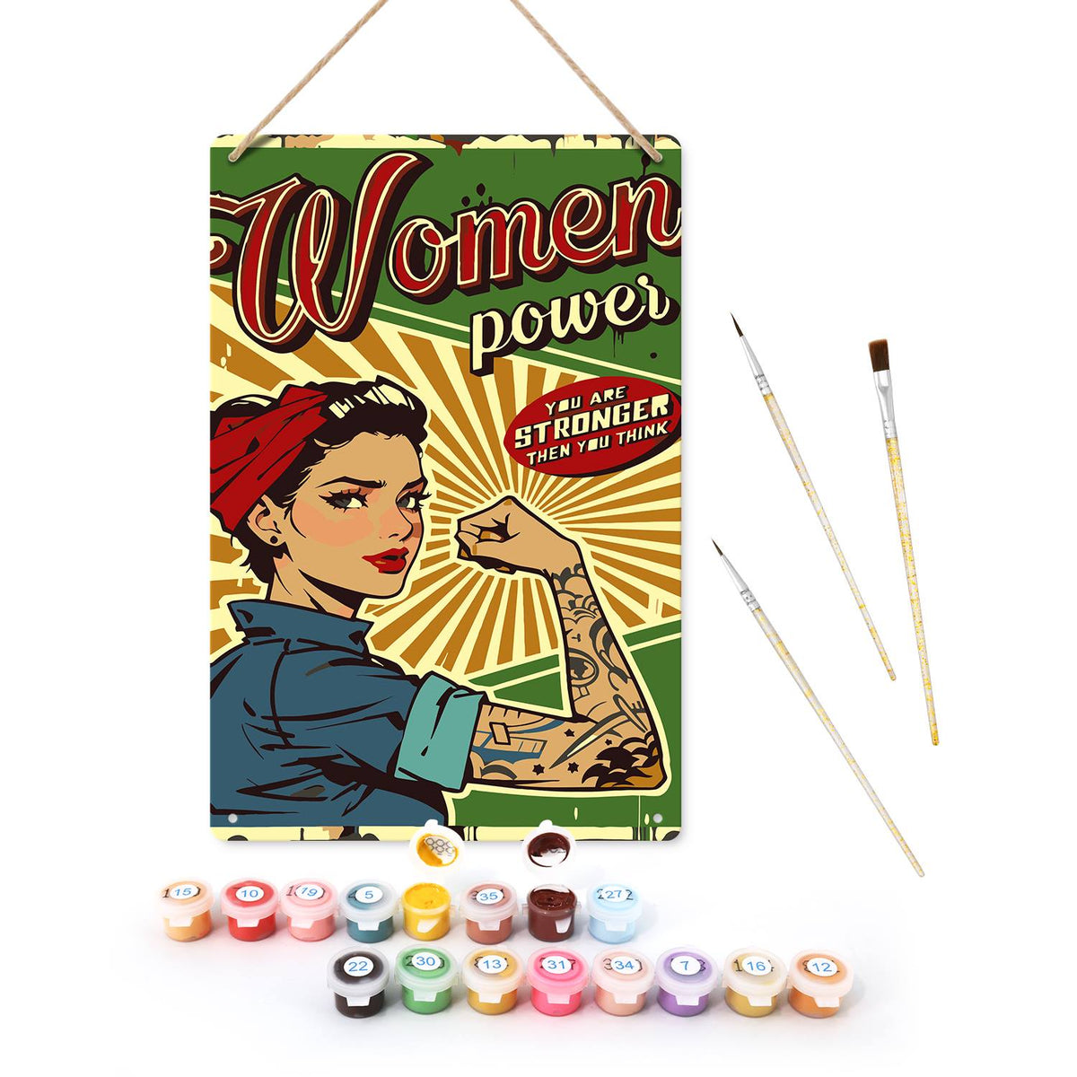 Women Power (Paint by Numbers Tin Sign)